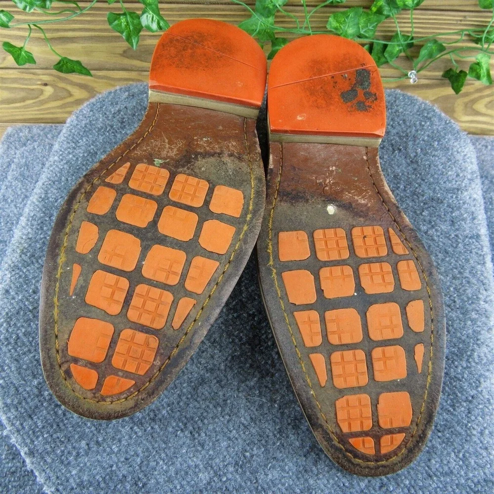 Cole Haan Men Brogues Shoes Brown Leather Lace Up Size 11.5‎ Medium